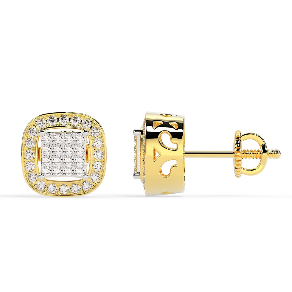Thumbnail: .20 CTW DIAMOND STUD EARRINGS 10K YELLOW GOLD