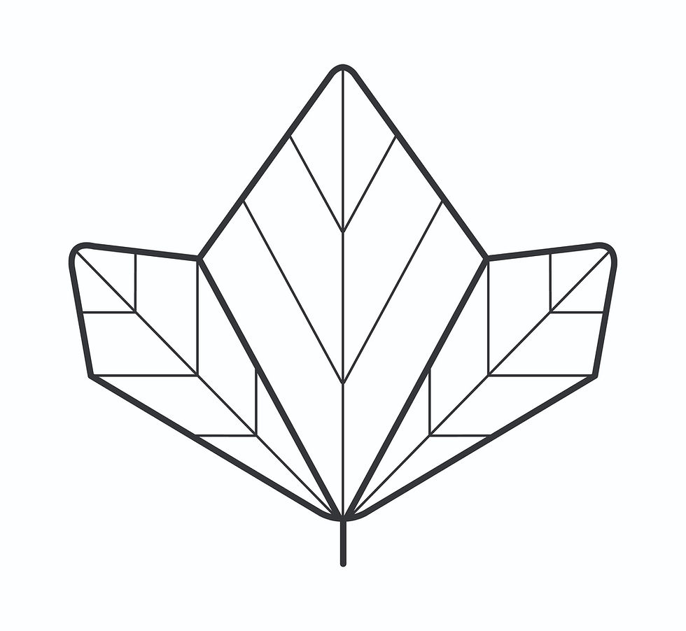 The Herbalist 3 pointed leaf logo
