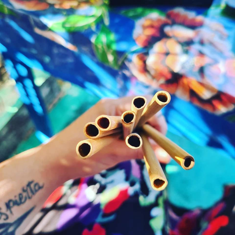 Miniatura: 50 canudos naturais de bambu GRAVADOS