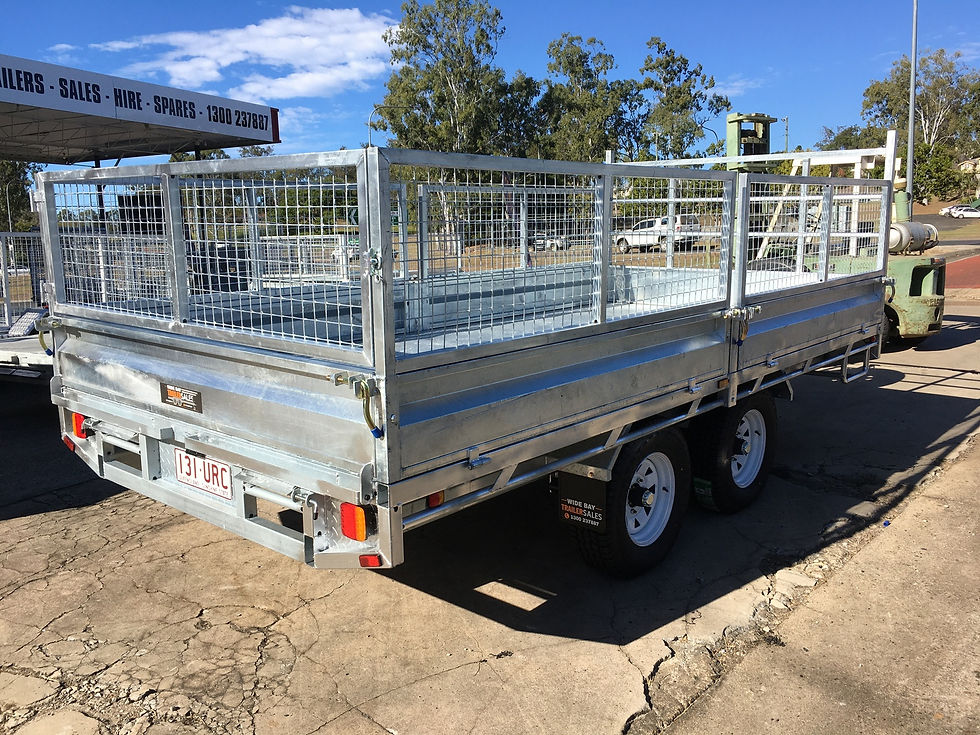 Thumbnail: 12 x 7 ft Tandem Flat Deck Cattle Trailer