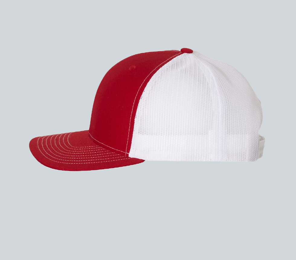 Thumbnail: Richardson 112 Snapback Red Front Trucker Style Cap