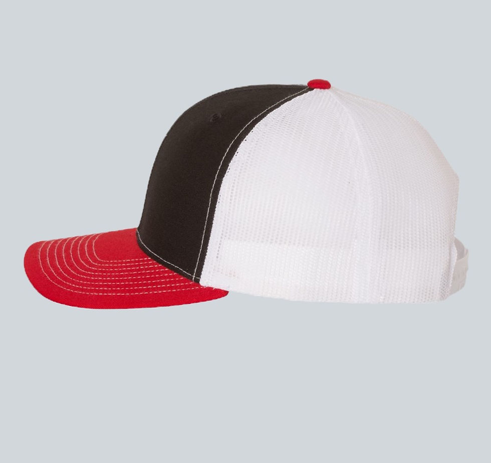 Thumbnail: Richardson 112 Snapback Black Front Trucker Style Cap