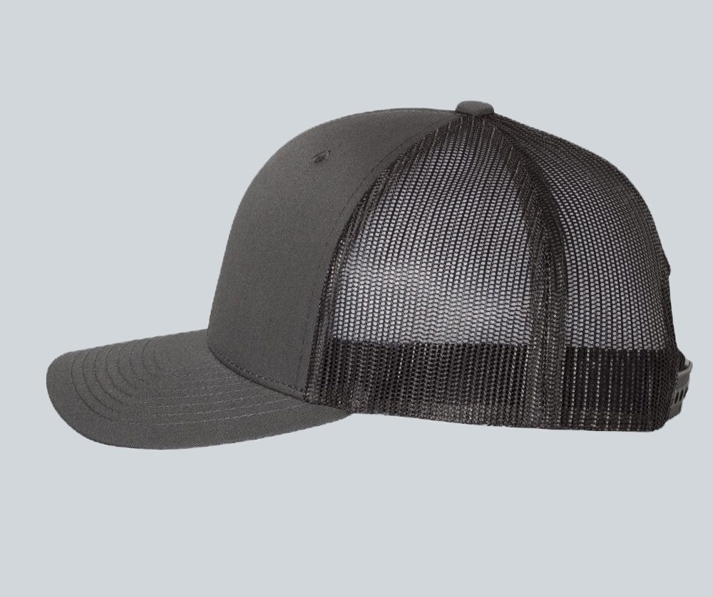YP Classic Snapback Charcoal Front Trucker Style Cap