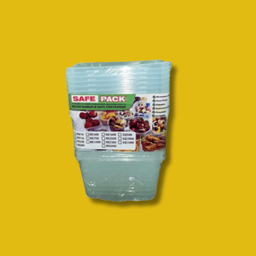 RO16 - Safe Pack Round Microwavable Clear
