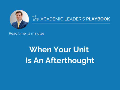 When Your Unit Is an Afterthought