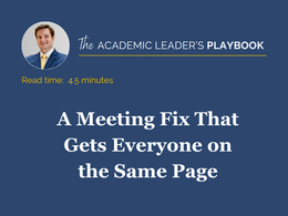 A Meeting Fix That Gets Everyone on the Same Page