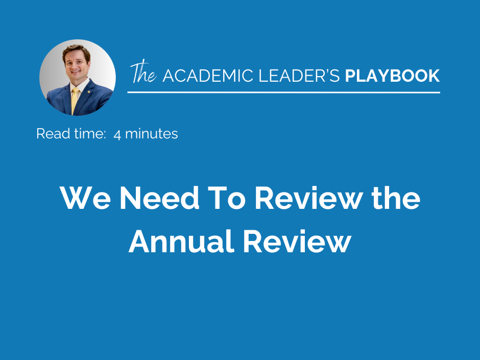 We Need to Review the Annual Review