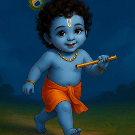 Divine and Playful Krishna
