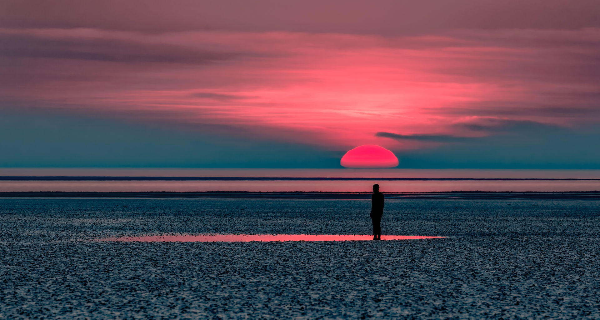 "Solitude" Antony Gormley's "Another Place"