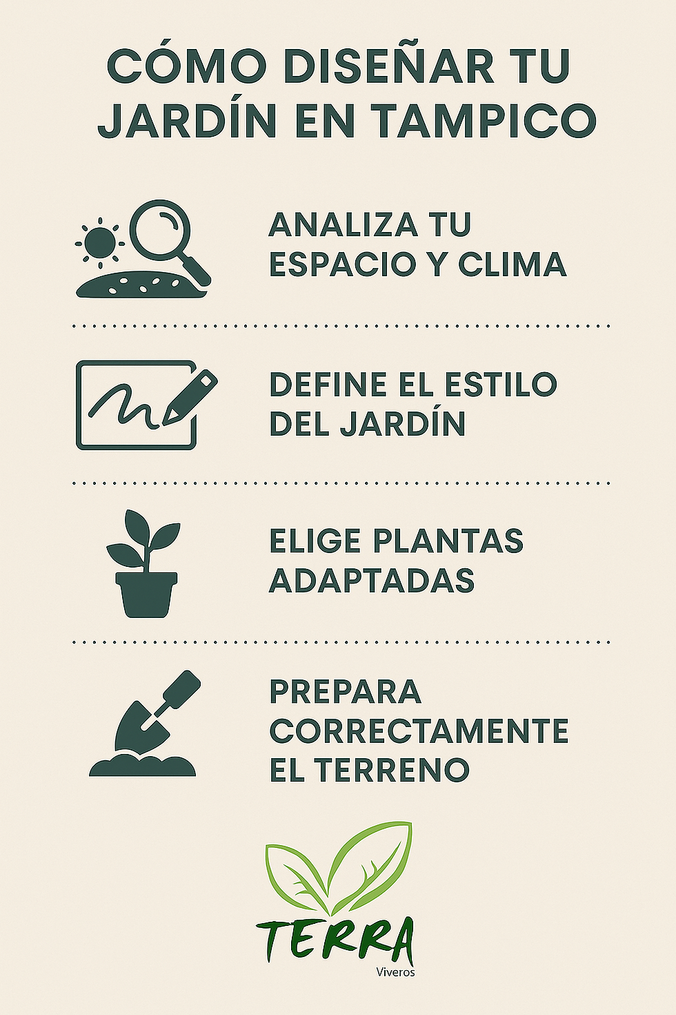 🌿 Cómo diseñar tu jardín en Tampico: tips, consejos y preparaciones clave de Viveros Terra