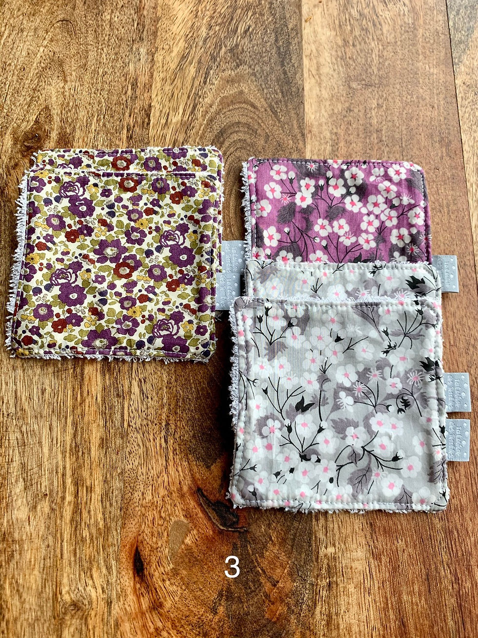 Miniature : Lingettes démaquillantes  variantes de rose(X5) / 12€