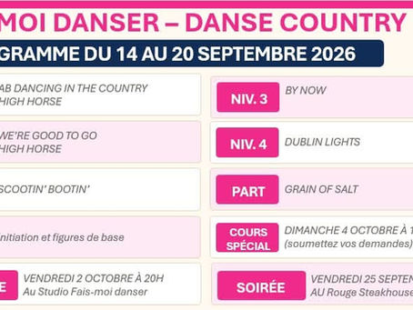 Programme du 14 au 20 septembre 2026