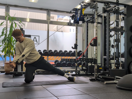 斜めの姿勢でケーブルツイスト