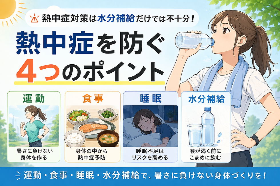 熱中症対策は水分補給だけでは不十分