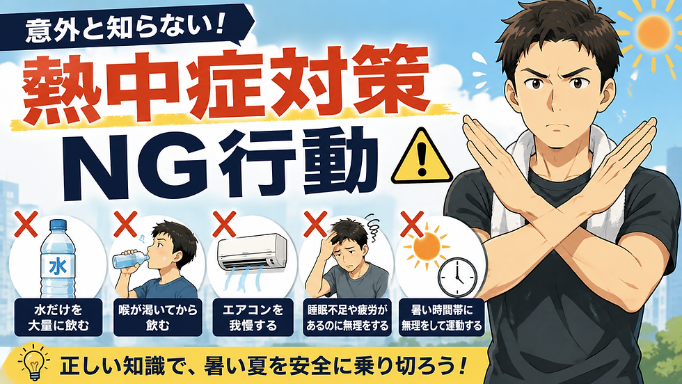 意外と知らない!熱中症対策NG行動