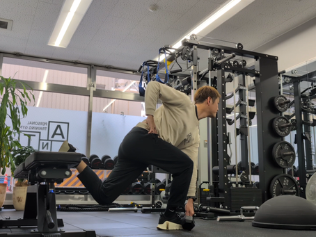 ブルガリアンSQ上半身ツイスト