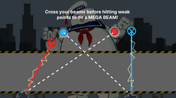 Mega beam instructional prompt