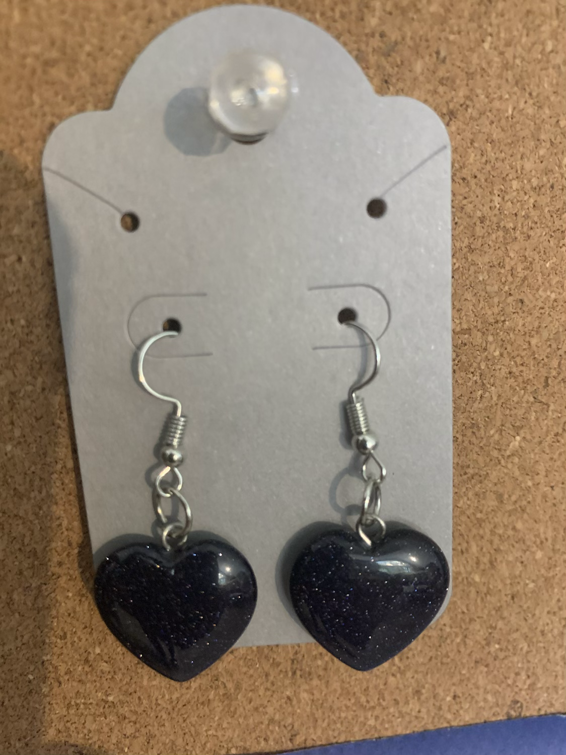 Blue or Gold Goldstone Earrings