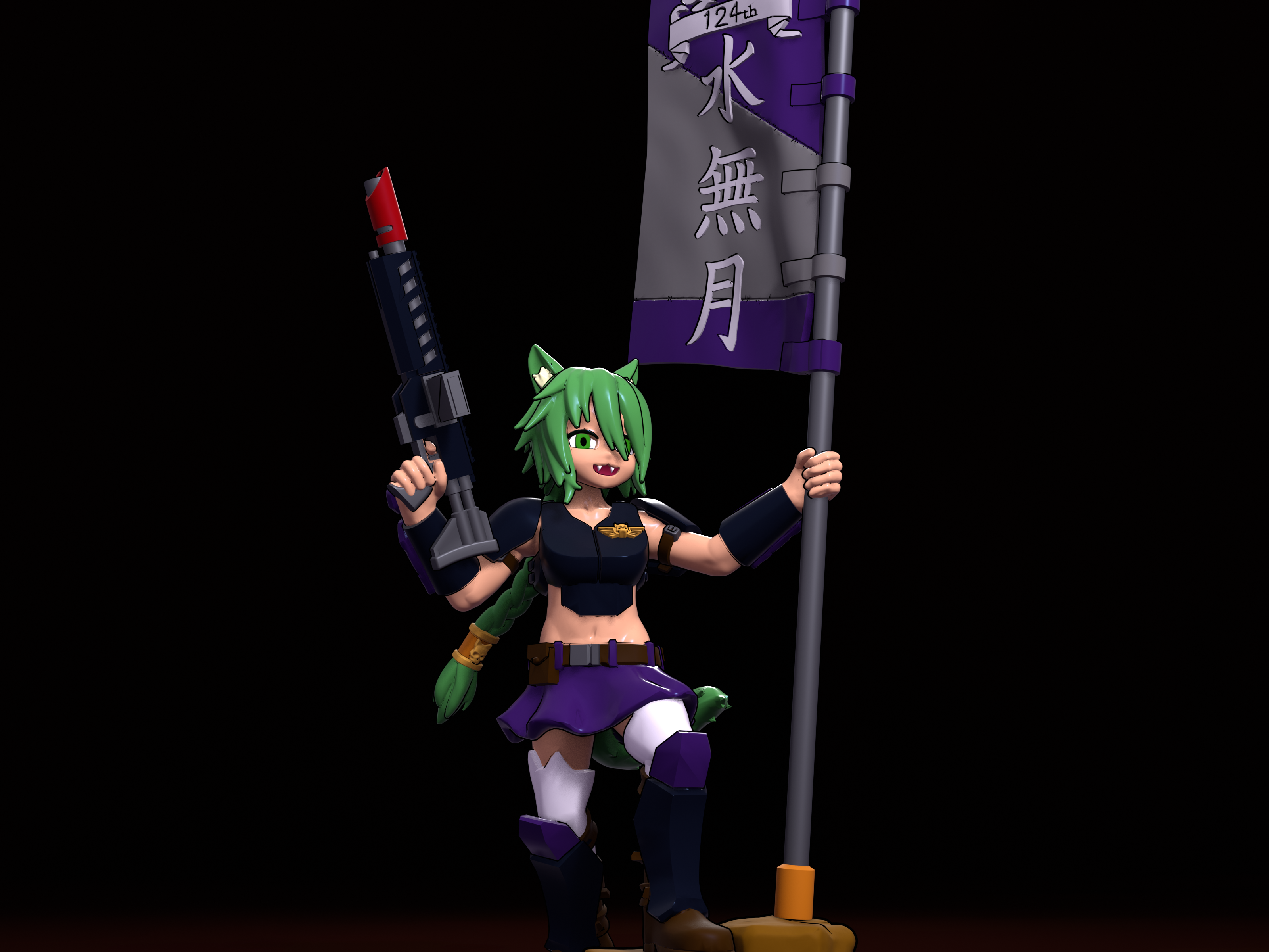 Neko Guard - Corporal Chiyo (Standard Bearer)