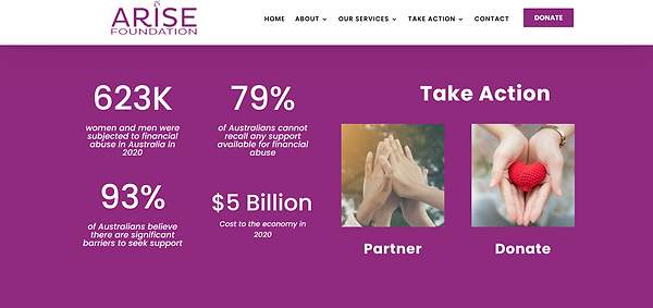 Arise Foundation homepage