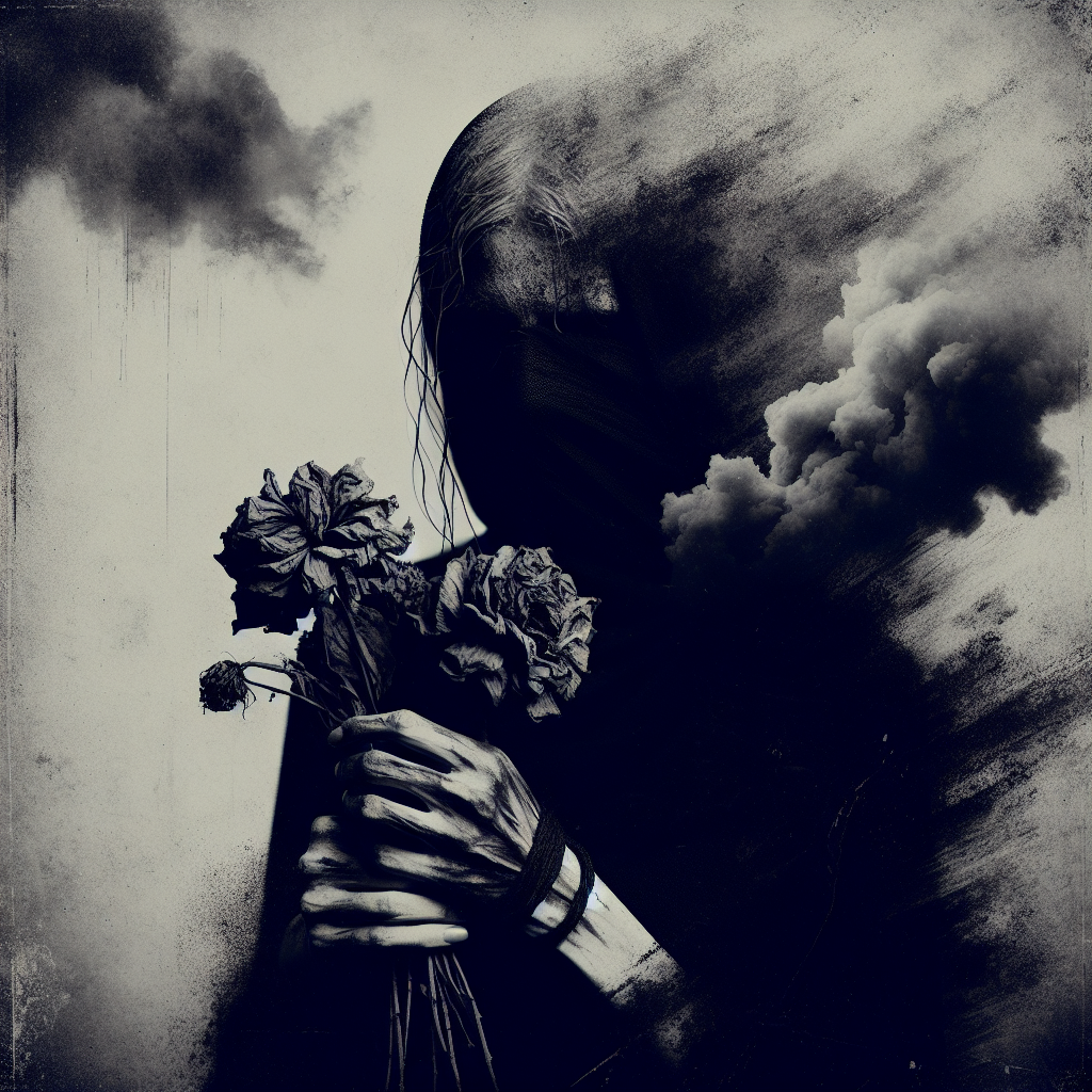 Silhouette of a person surrounded by shadows
