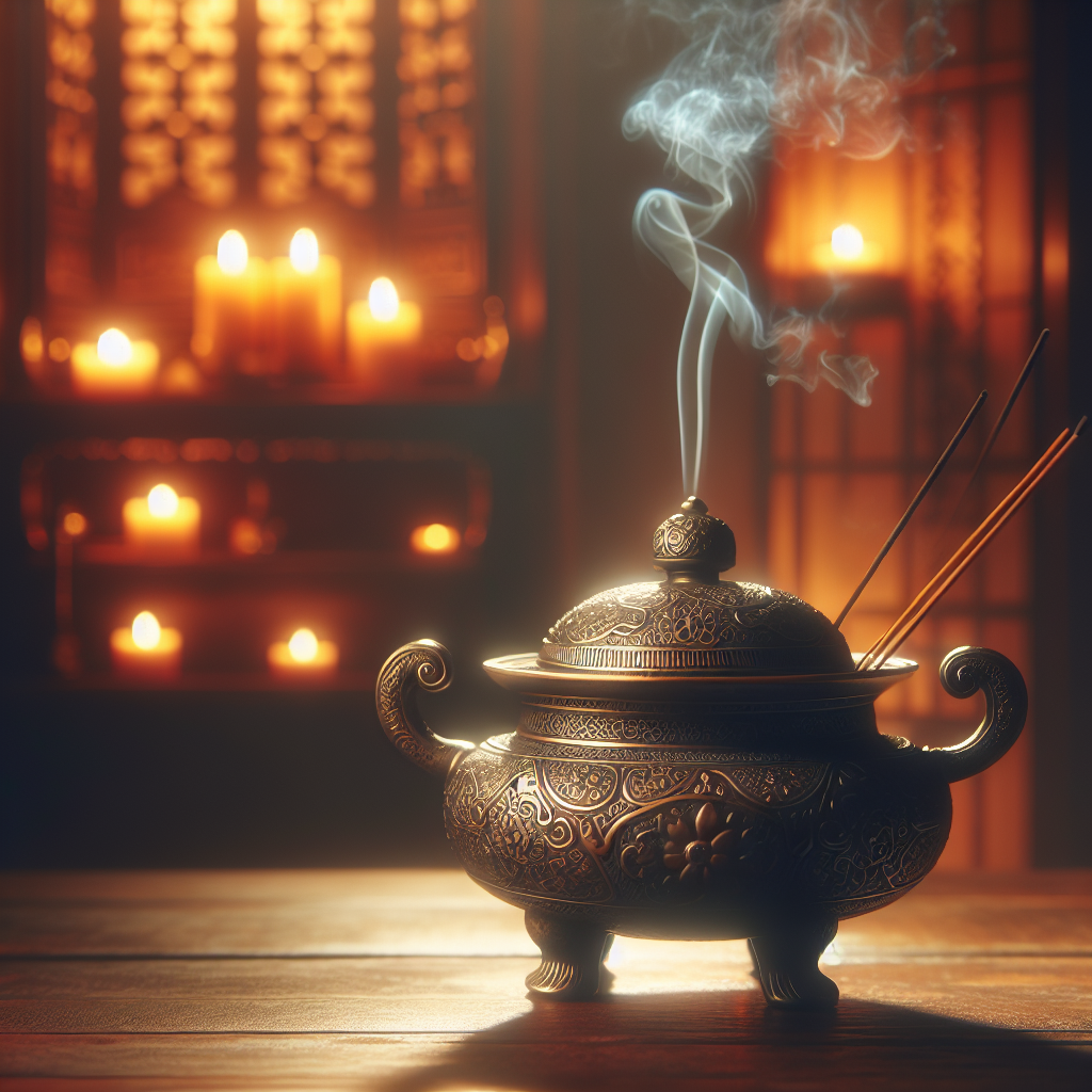 A cauldron incense burner