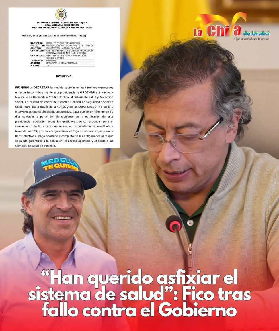 EL GOBIERNO NACIONAL Y LAS EPS INTERVENCIÓN DEBEN PAGAR A LOS HOSPITALES DE MEDELLÍN LAS DEUDAS EN TREINTA DÍAS HABILES
