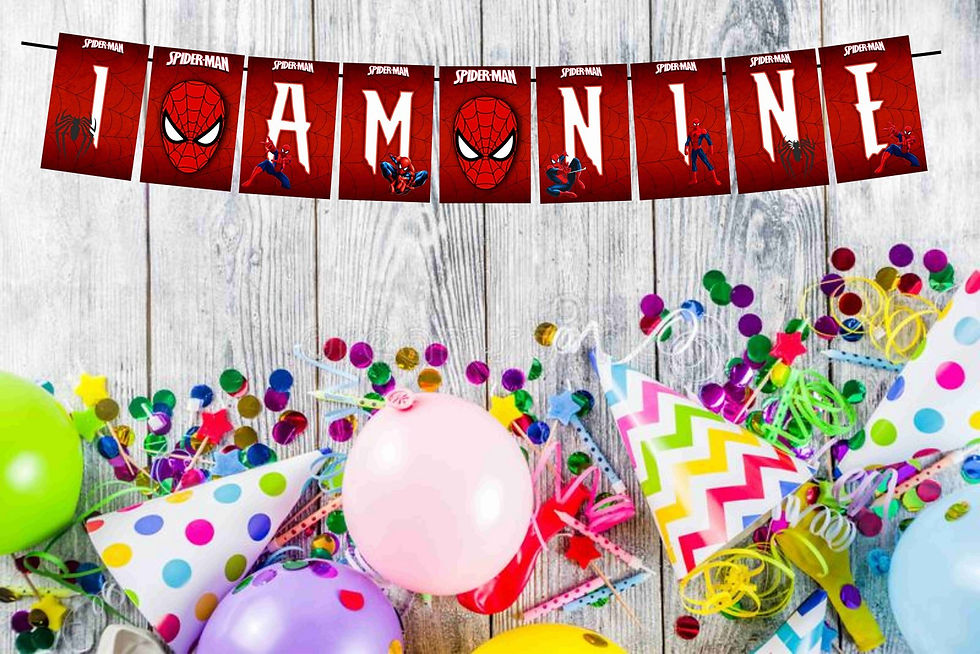 Thumbnail: Spider Age Birthday Banner for Birthday Background and Celebration