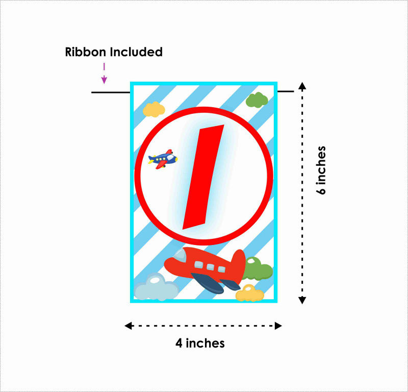 Thumbnail: Aeroplane Number Birthday Banner for Birthday Background and Celebration