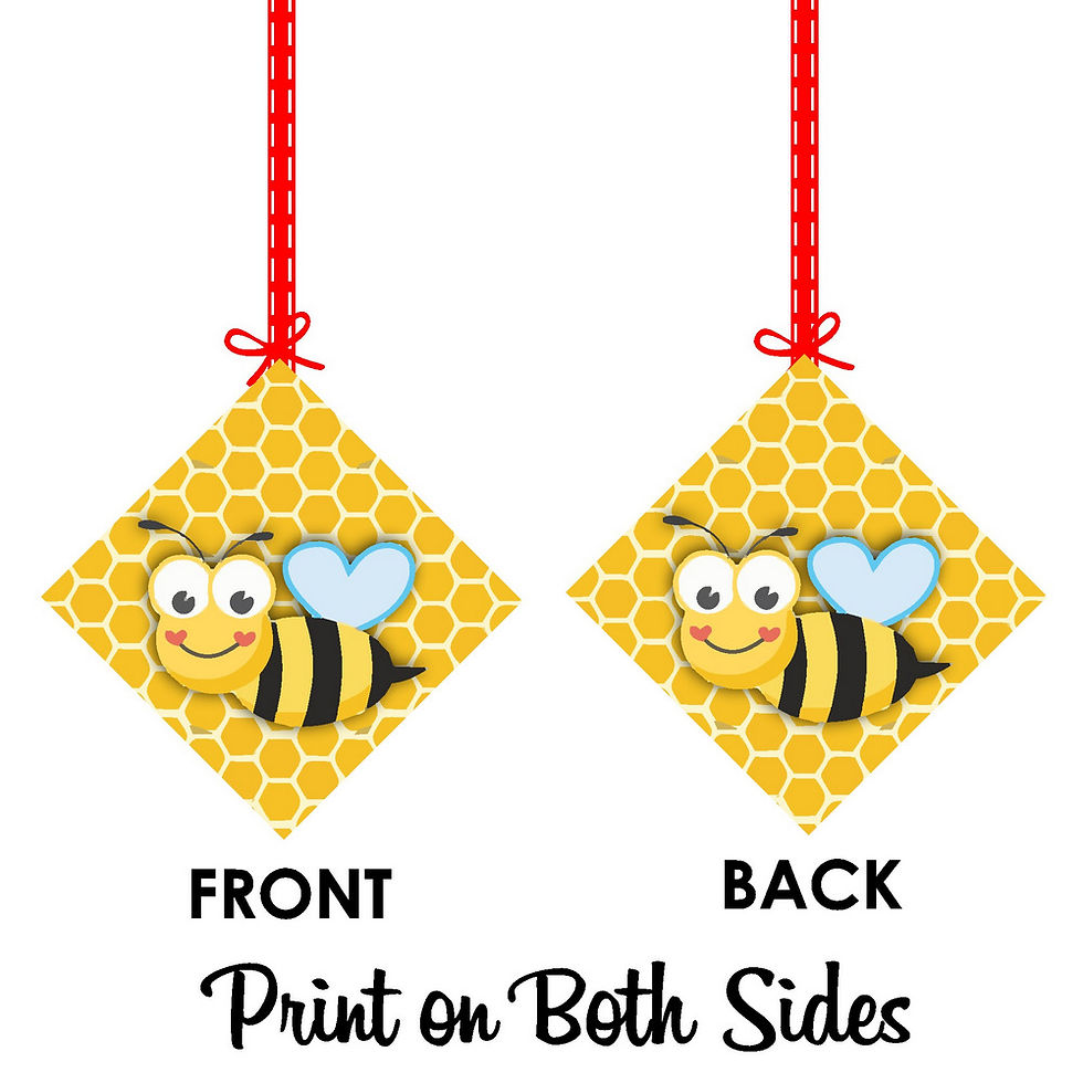 Thumbnail: Honey Bee Theme Ceiling Hangings Birthday Cutout for Party - Pack of 12