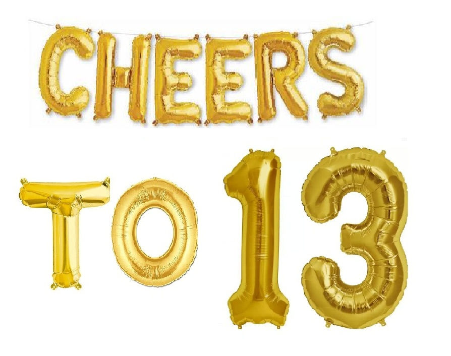 Cheers to 13 Foil Balloon - 16 Inches