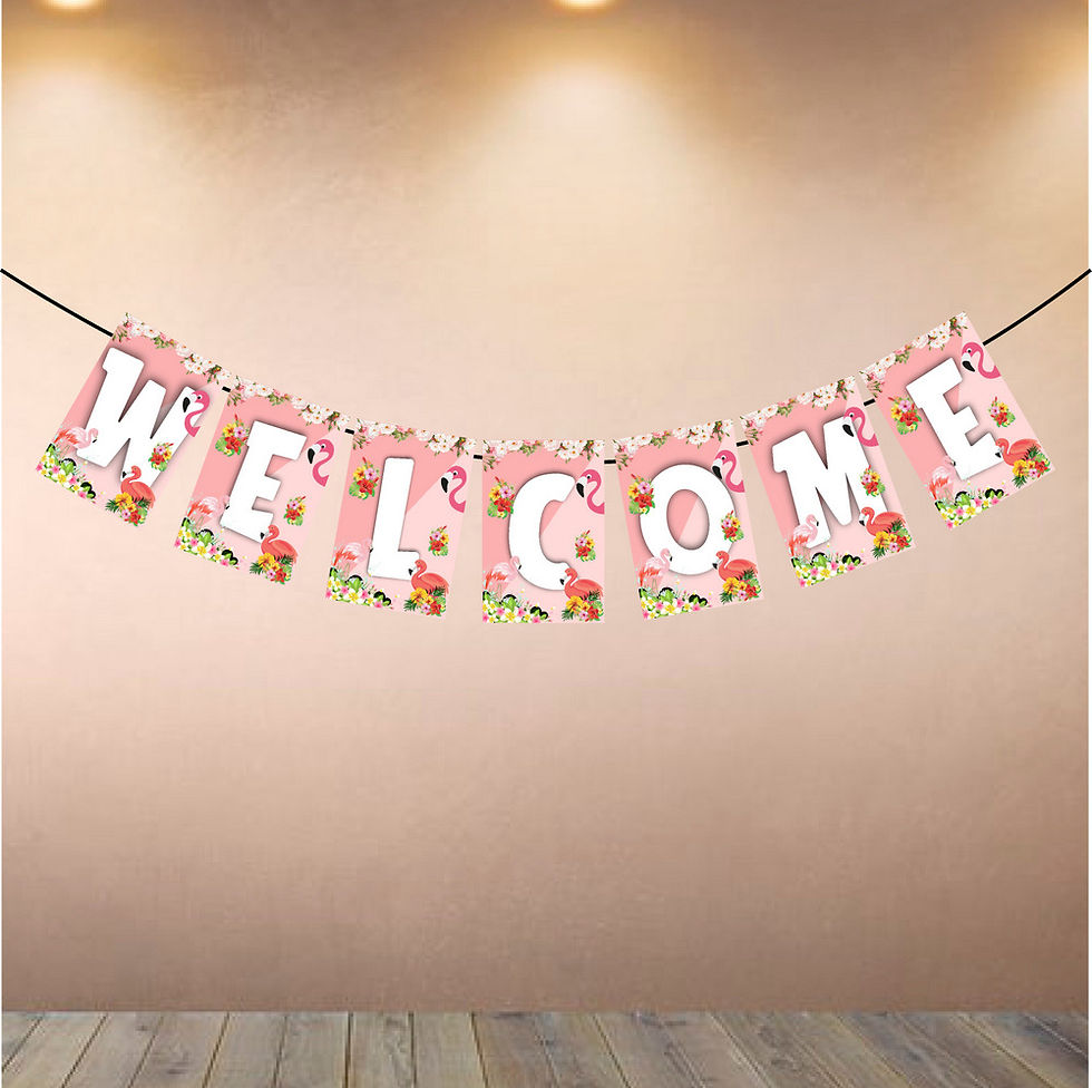 Thumbnail: Flamingo Welcome Banner for Party Entrance