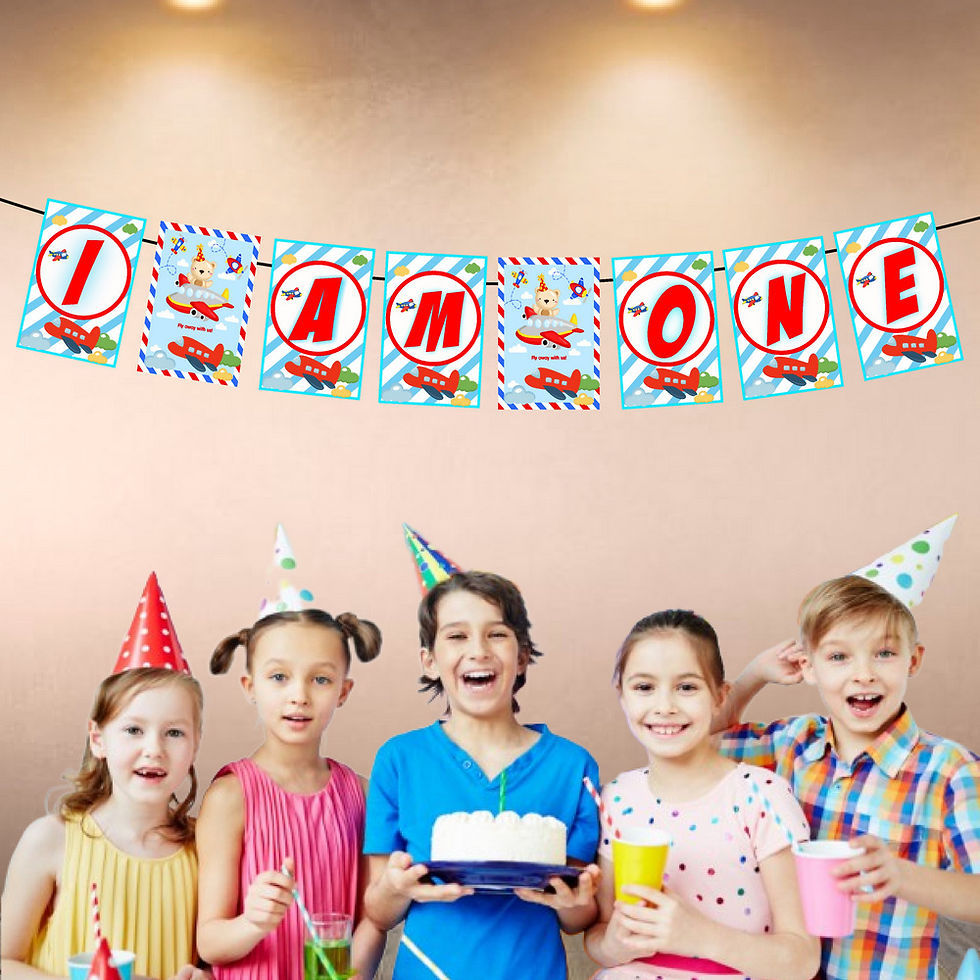Thumbnail: Aeroplane Theme Age Birthday Banner for Birthday Background and Celebration