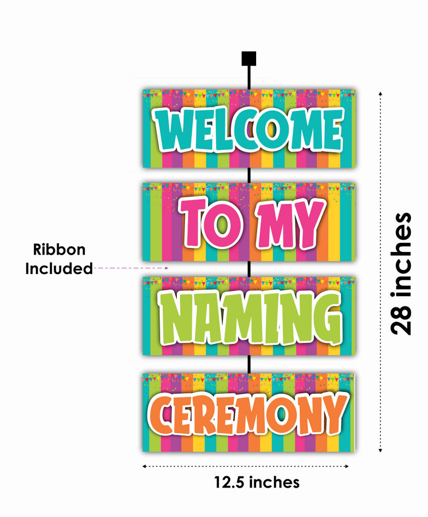 Thumbnail: Naming Ceremony Welcome to My Party Board for Party Entrance 2.3 Feet