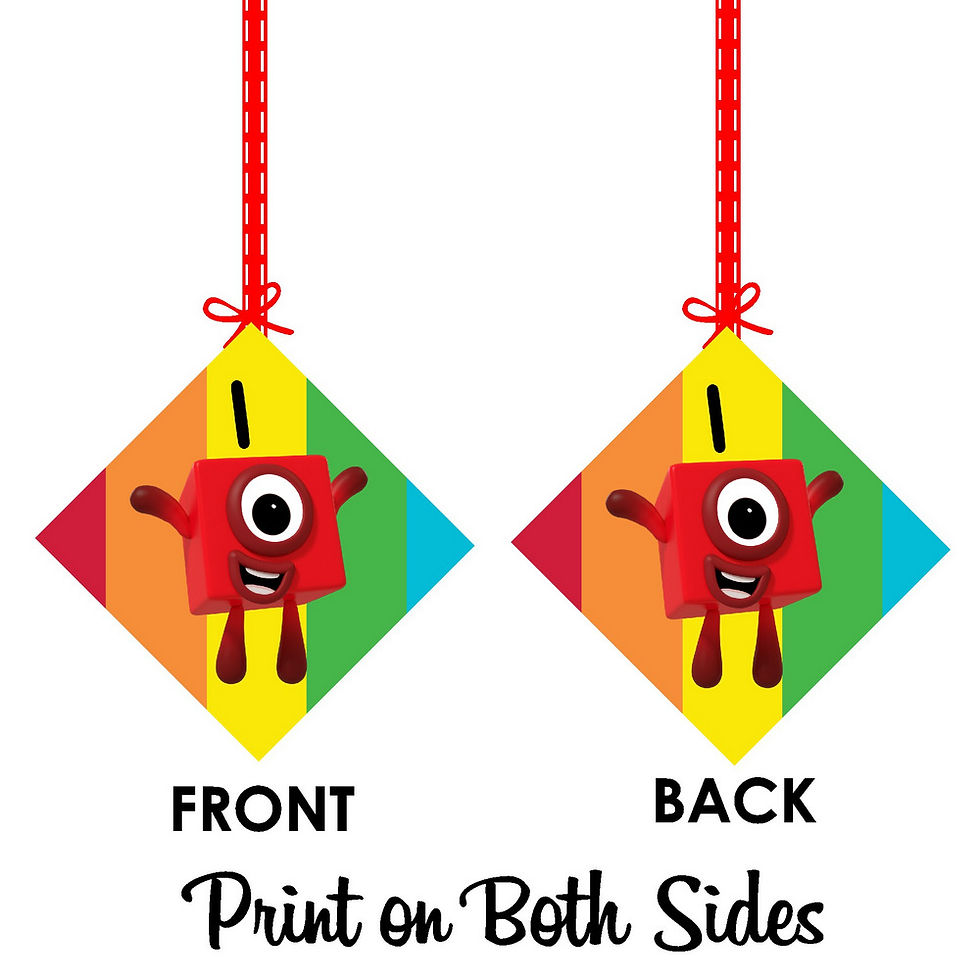 Thumbnail: Number Blocks Theme Ceiling Hangings Birthday Cutout for Party - Pack of 12