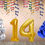 Thumbnail: Number 14 Foil Balloon with 25 Nos Blue & Silver Balloons
