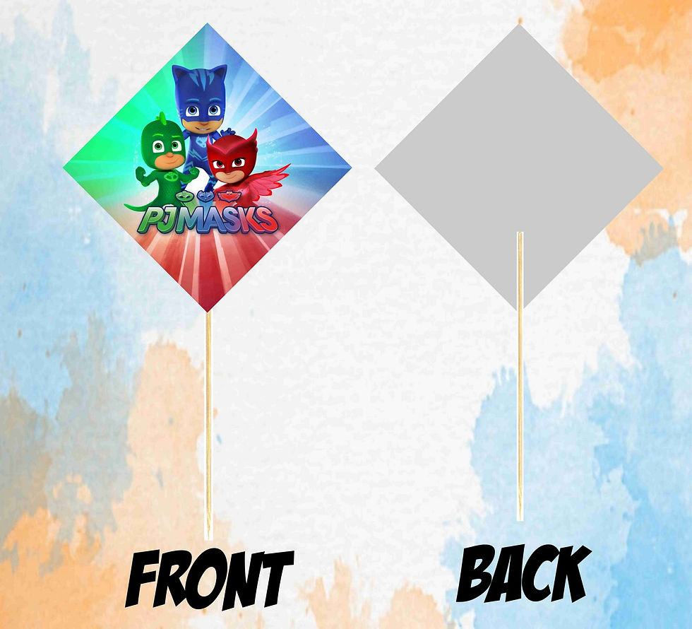 Thumbnail: PJ Mask Theme Photo Props for Party Photo Booth - Pack of 10