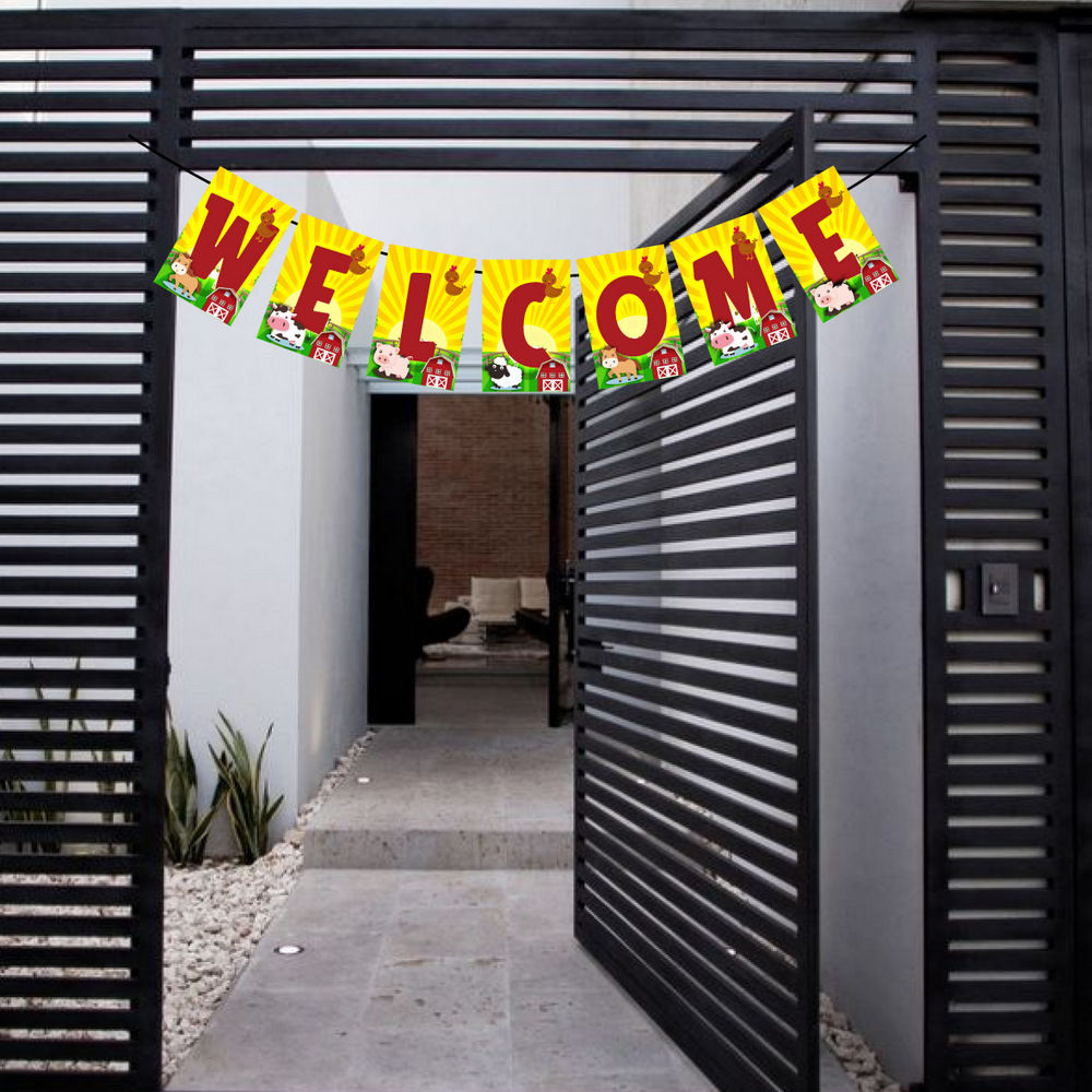 Farm Welcome Banner for Party Entrance