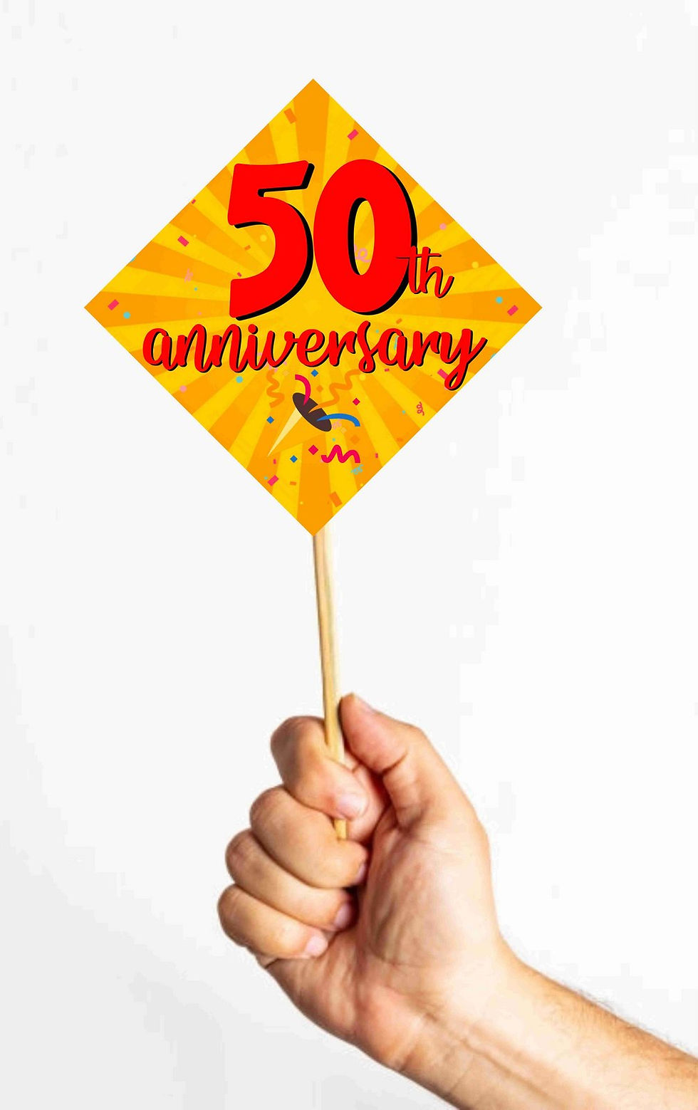 Thumbnail: 50th Anniversary Photo Props for Party Photo Booth - Pack of 10