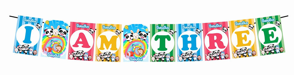 Thumbnail: Baby Bus Age Birthday Banner for Birthday Background and Celebration