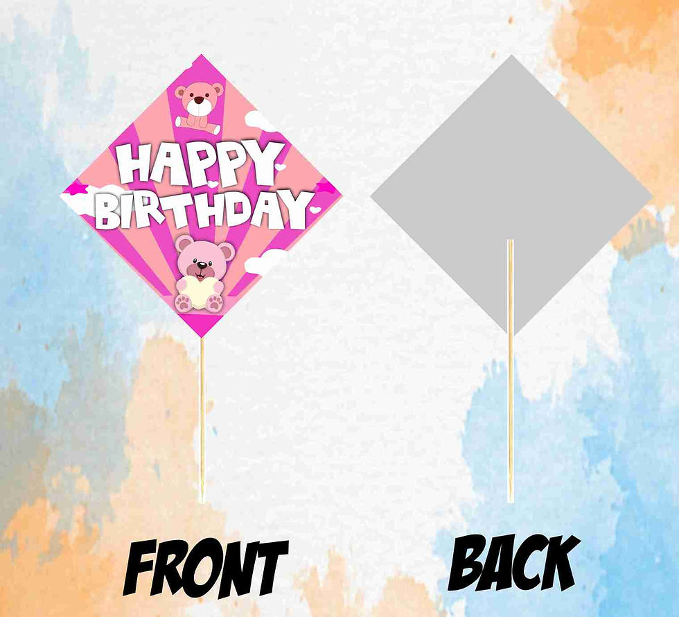 Thumbnail: Pink Teddy Bear Theme Photo Props for Party Photo Booth - Pack of 10