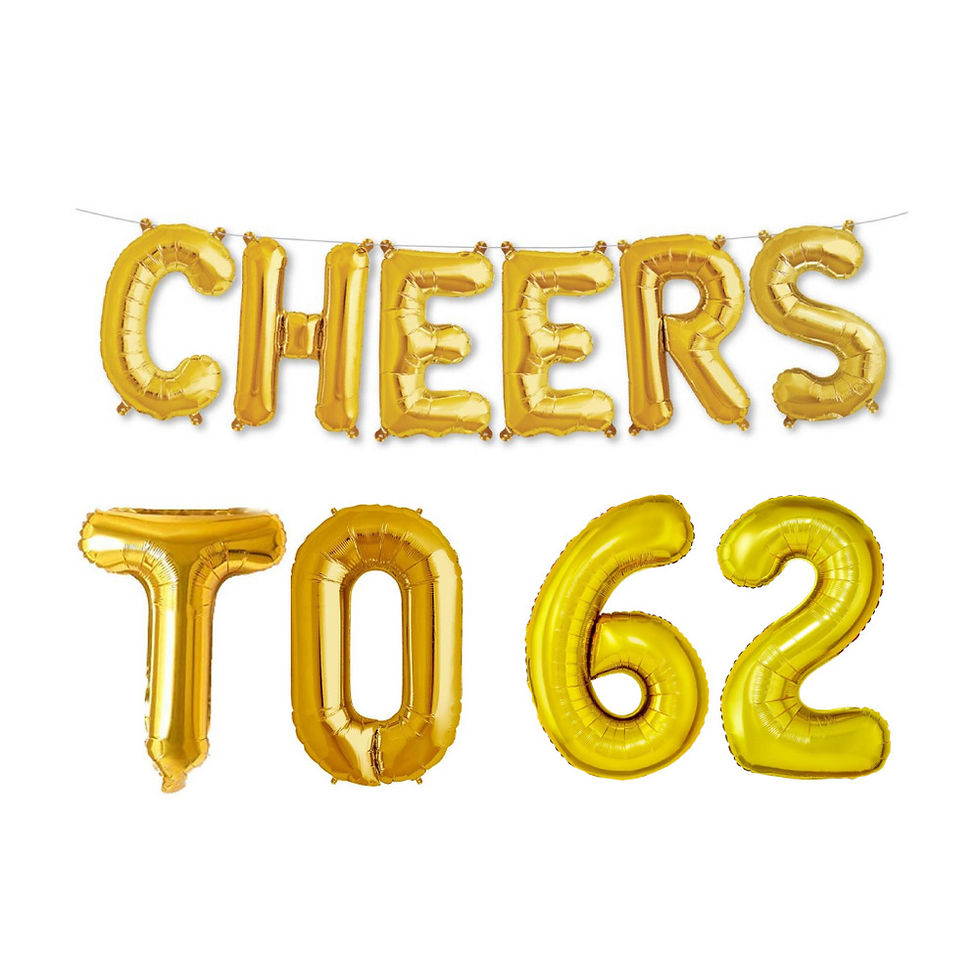 Cheers to 62 Foil Balloon - 16 Inches