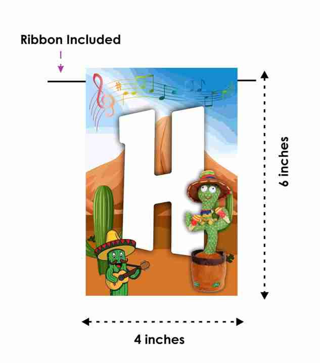 Thumbnail: Talking Cactus Number Birthday Banner for Birthday Background and Celebration