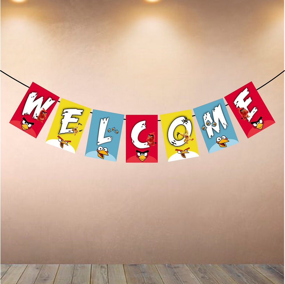 Thumbnail: Angry Birds Welcome Banner for Party Entrance