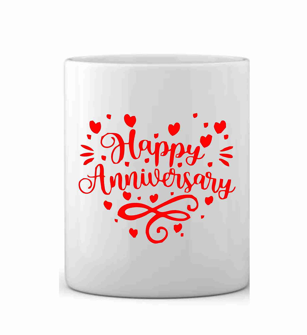 Thumbnail: 2nd Anniversary Printed Ceramic Mug (350 ml)