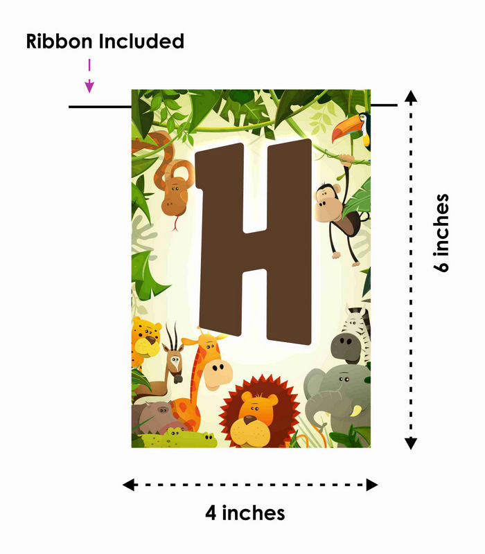 Thumbnail: Jungle Theme Happy Birthday Banner Bunting