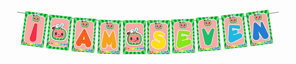 Thumbnail: Cocomelon Age Birthday Banner for Birthday Background and Celebration
