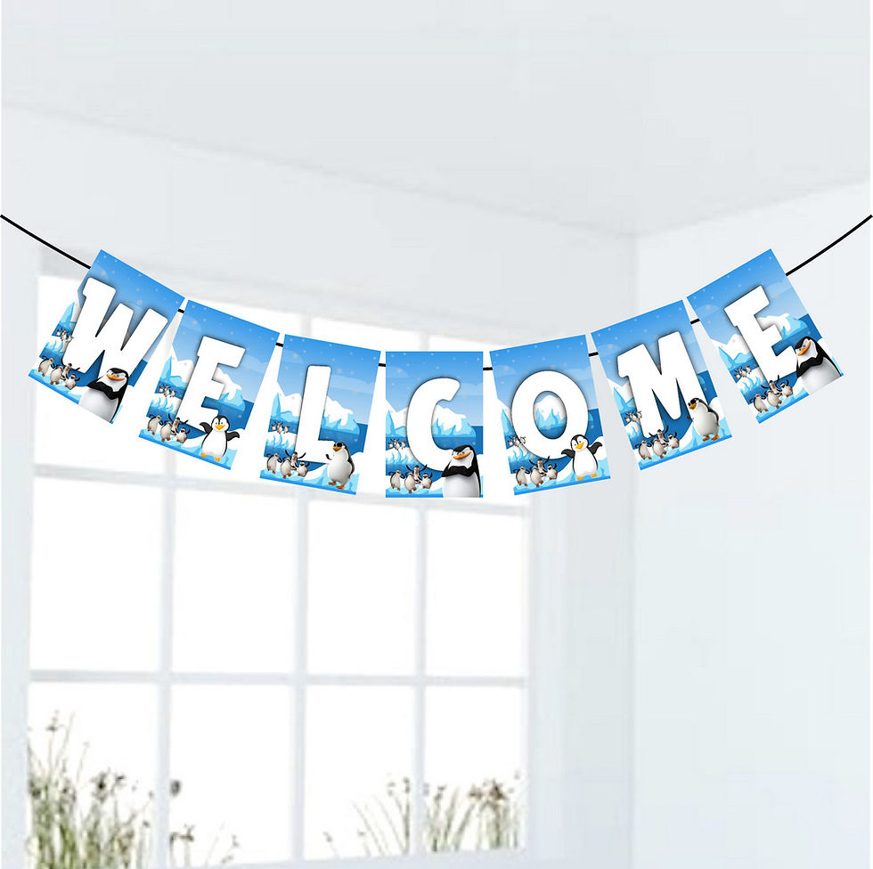 Thumbnail: Penguin Welcome Banner for Party Entrance