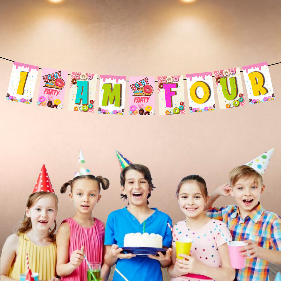 Thumbnail: Donut Age Birthday Banner for Birthday Background and Celebration
