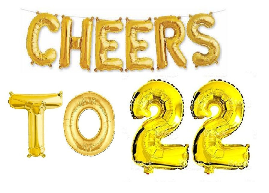 Cheers to 22 Foil Balloon - 16 Inches